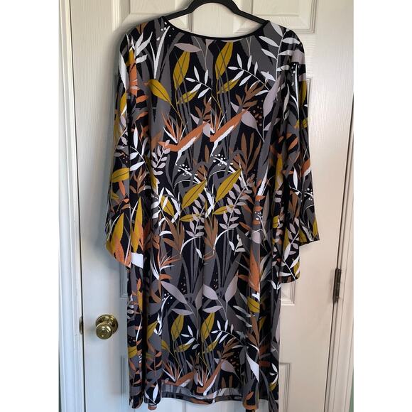 Bob Mackie Wearable Art Dress Tropical Floral Paradise Sz 1X Stretch Pullover - Picture 4 of 10